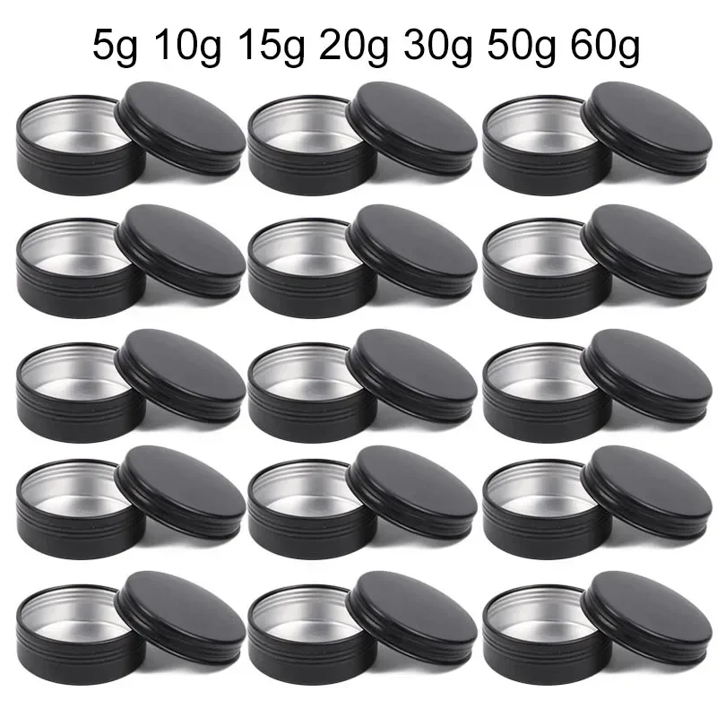 Tin Container Lid - 5/10/15/20/30/50/60g lata de alumínio metal caixa