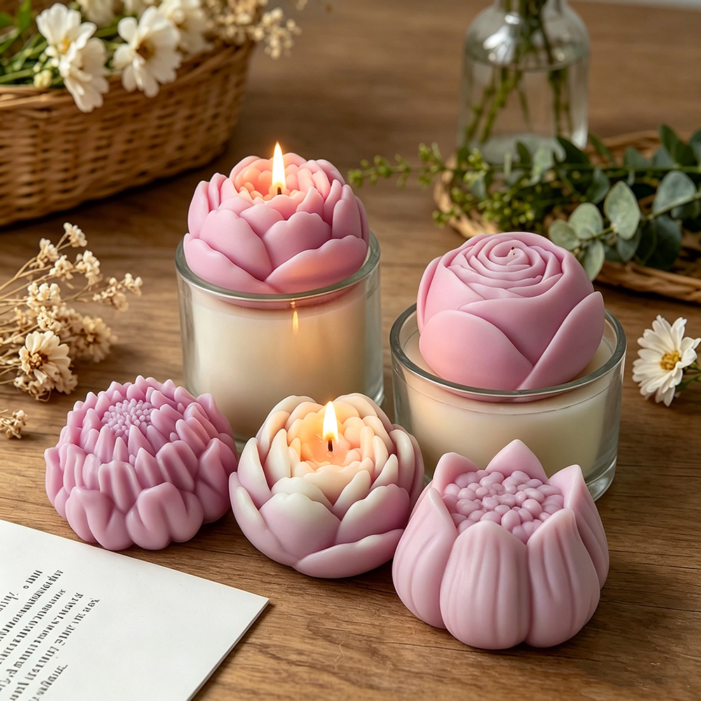 Candle Making Video - Molde de Silicone 3D para Flores: