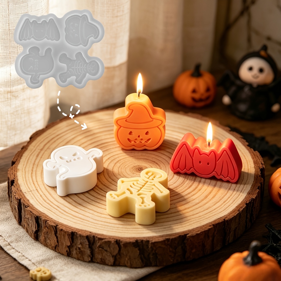Candle Making Moulds - Conjunto de moldes de silicone com