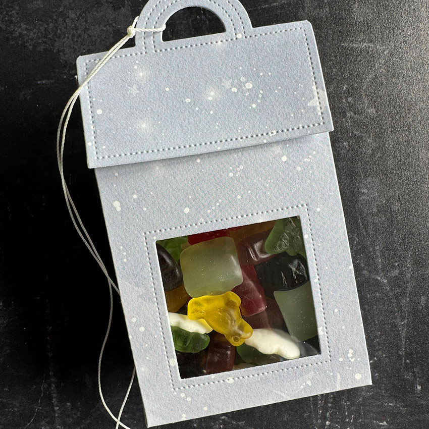3D Natal Gift Bag Tag Ornament - Kraft Box Candle avaliação e preço