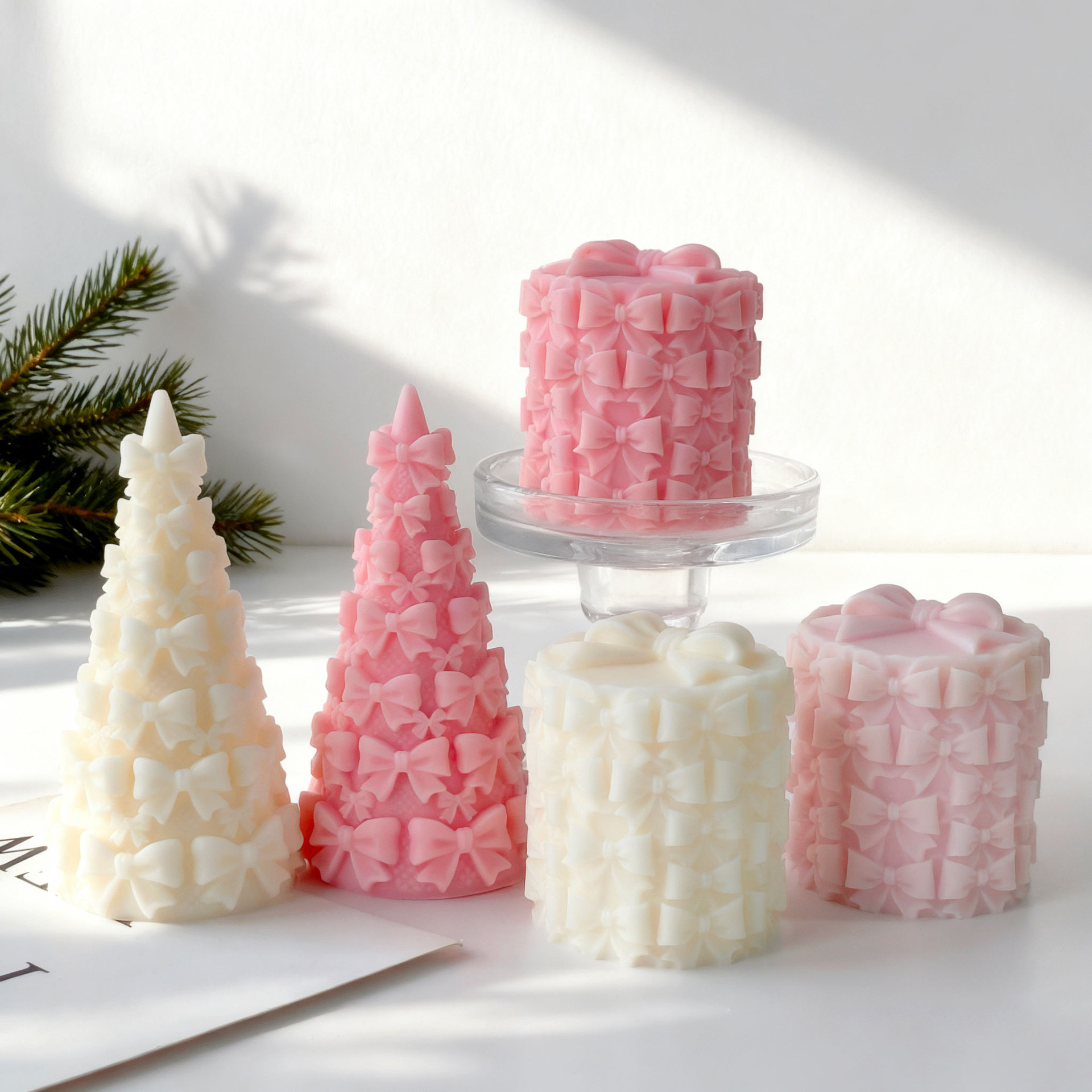 3d laço árvore de natal caixa  - Kraft Box Candle avaliação e preço