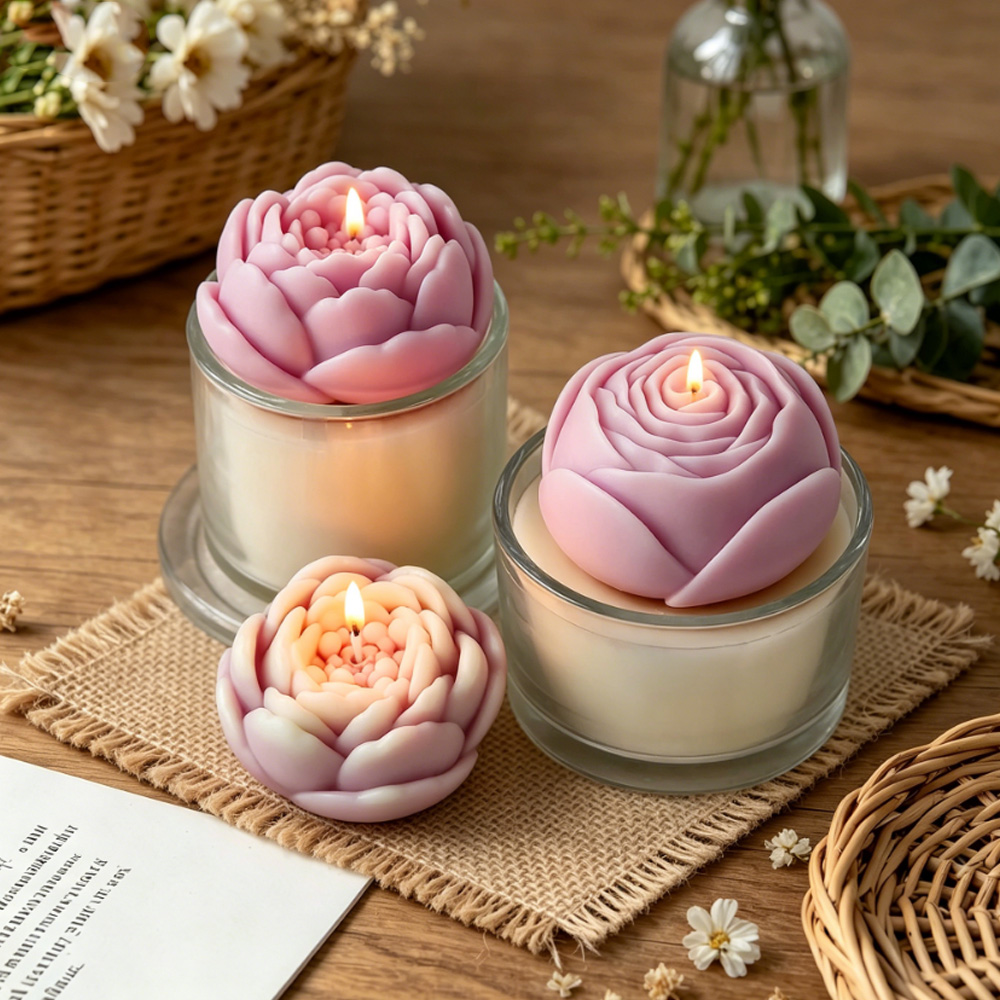 Molde de Silicone 3D para Flor - Candle Making Video avaliação e preço