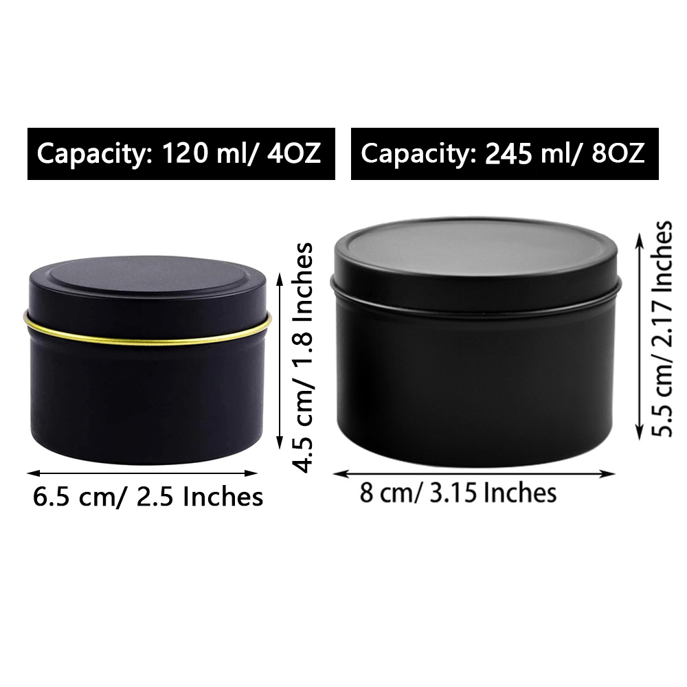 Latas de vela de 4 onças/8 onç - Tin Container Lid avaliação e preço