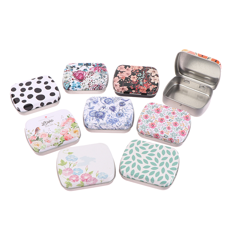 Mini Tin Metal Hinged Box com  - Tin Container Lid avaliação e preço