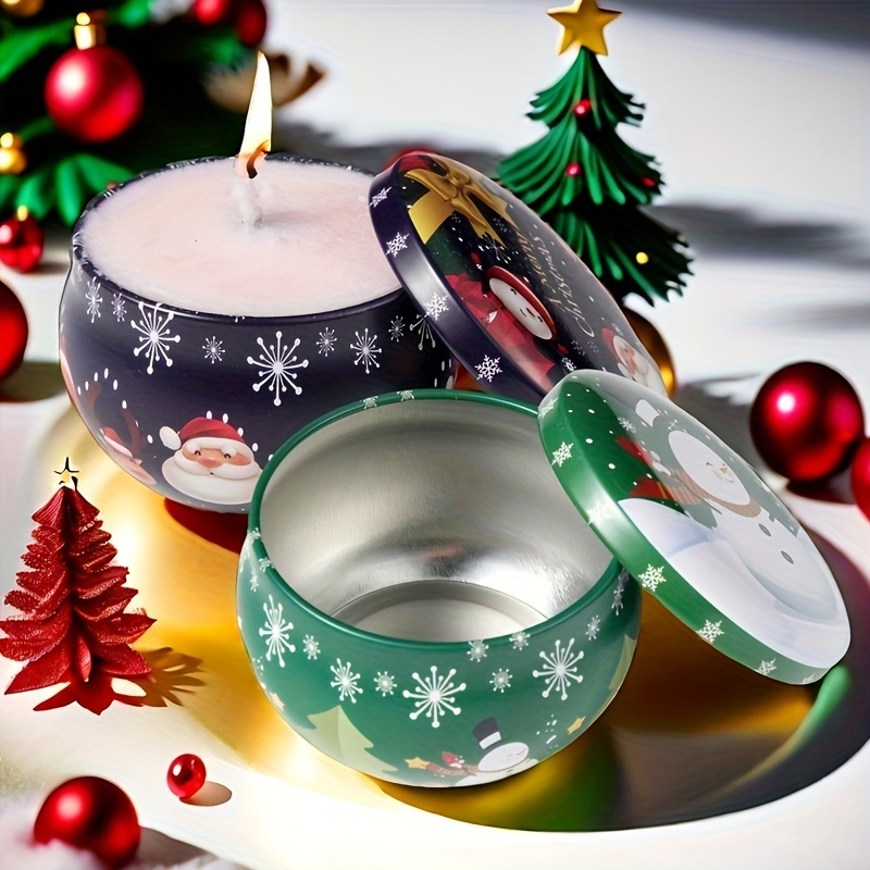 Latas Redondas de Natal Vazias - Tin Container Lid avaliação e preço