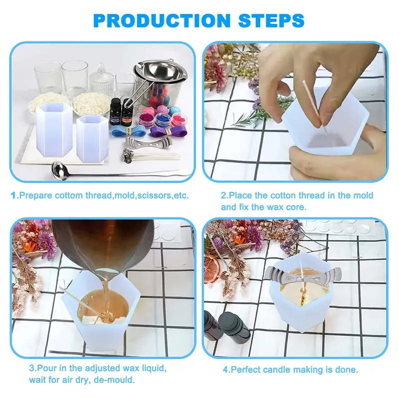 Moldes de vela de silicone cil - Candle Making Wax Melter avaliação e preço