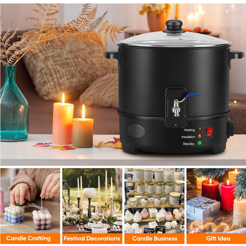 6l pequeno derretedor de cera  - Candle Making Machine avaliação e preço