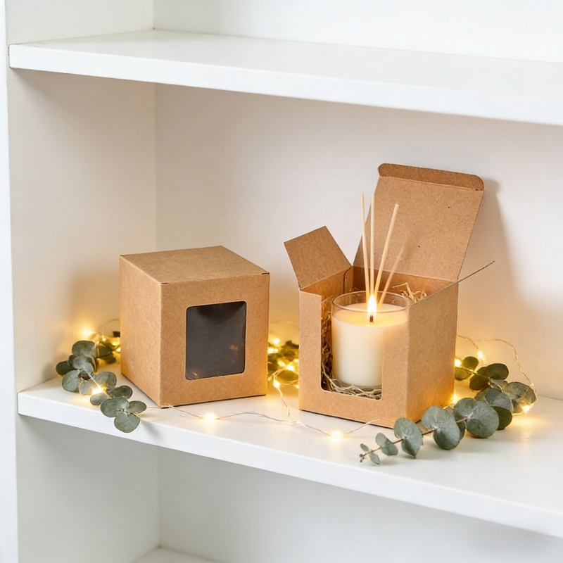 Caixas de Papel Kraft Marrom c - Kraft Box Candle avaliação e preço