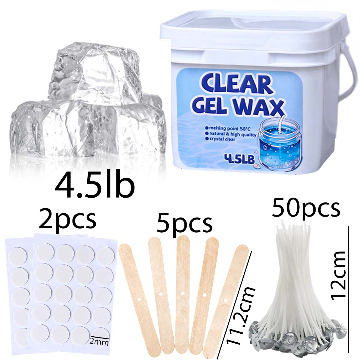 Kit de Cera Transparente em Ge - Candle Making Gel Wax avaliação e preço